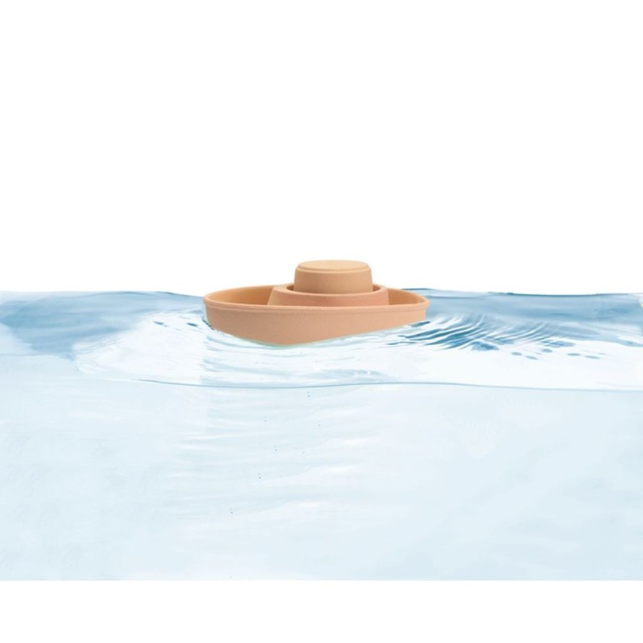 PlanToys Cabrio-Boot Aus Gummi Pastellorange | Wasserspiel