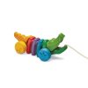 PlanToys Regenbogen-Alligator | Drucken Ziehen